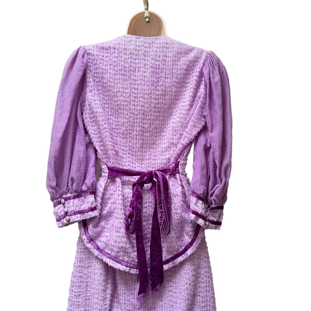 Sue Wong Young Innocent by Arpeja VINTAGE 2 Piece Edwardian Dress Purple Size XS - Picture 8 of 16